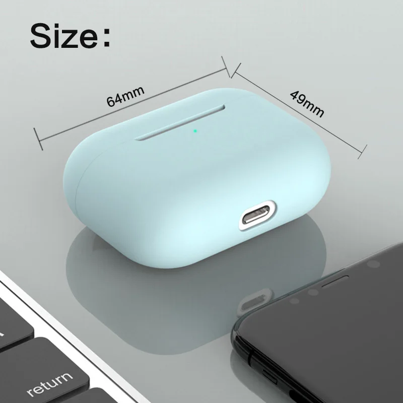 Liquid Soft Silicone Case For Airpods Pro Case Wireless Bluetooth Case for airpod pro Case Cover Air Pods pro Fundas Capa Coque - onlinemegasale.com