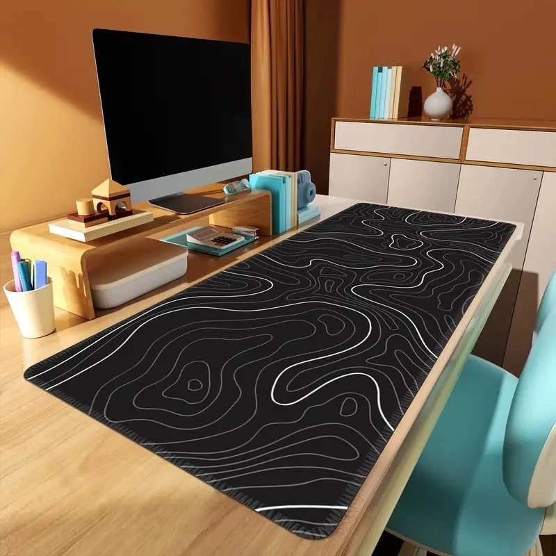 Large Extended Gaming Mouse Pad with Non-Slip Rubber Base,Topographic Design,for Full Desk Keyboard and Mouse Support - onlinemegasale.com Large Extended Gaming Mouse Pad with Non-Slip Rubber Base,Topographic Design,for Full Desk Keyboard and Mouse Support - onlinemegasale.com