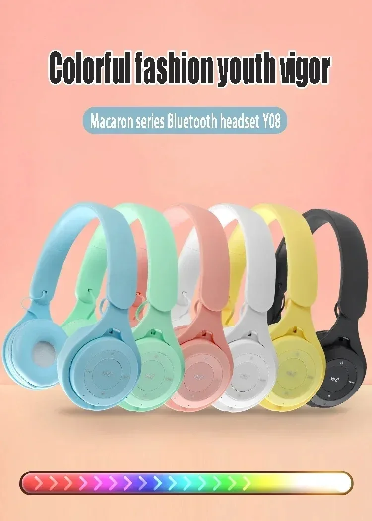 Y08 Gaming Earphone Bluetooth Earphones With Mic Stereo Portable Headphones Blutooth Gamer Headset Choice Bass Mp3 Players Music - onlinemegasale.com