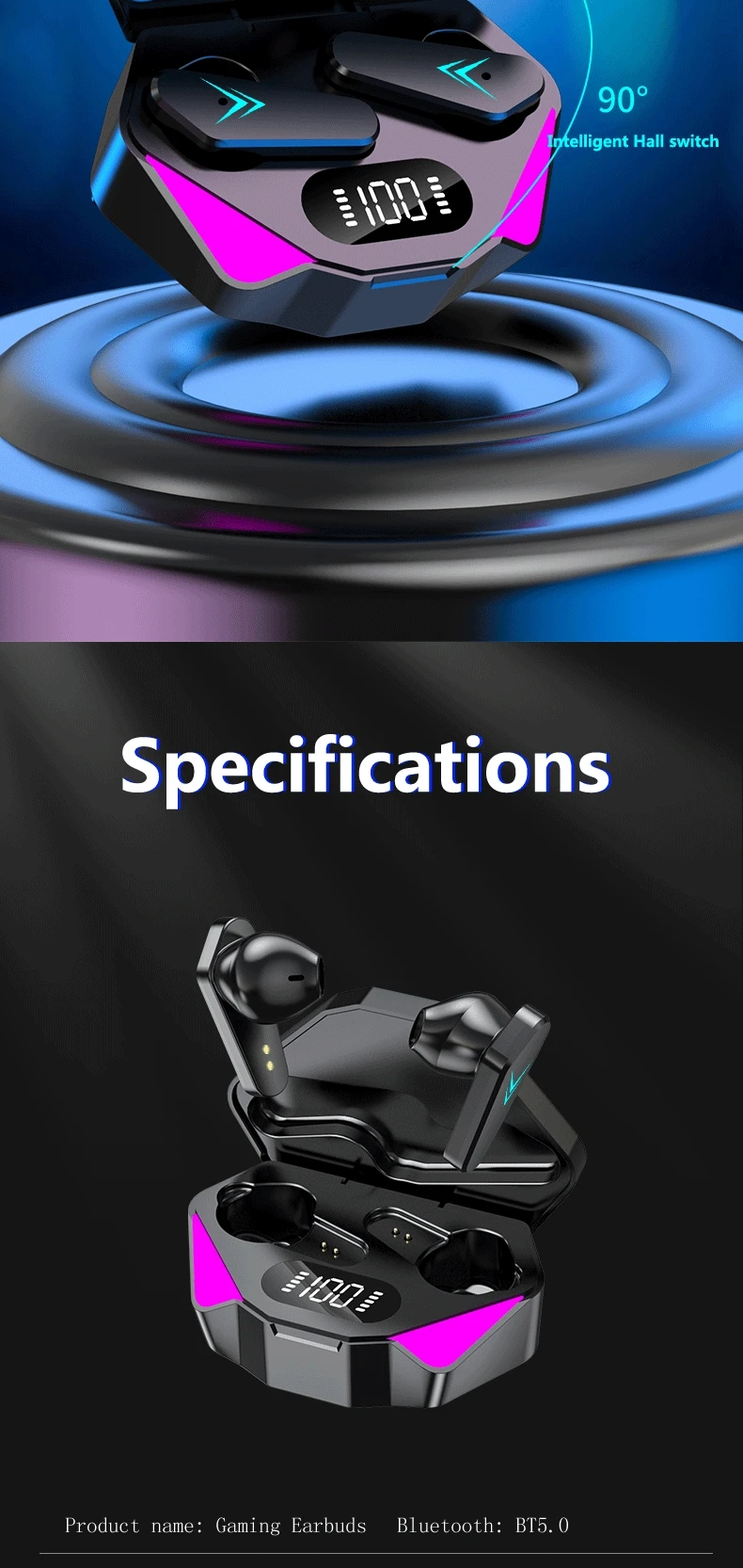 TWS Wireless Earphone Bluetooth Headphone 65ms Low Latency Earbud Esport Gaming Headset Gamer with Mic For Xiaomi iPhone - onlinemegasale.com
