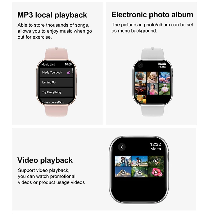 New Series 10 For Apple Watch 10 GPS Smart Watch 16G Memory Music Video NFC Bluetooth Call Waterproof Smartwatch For Android IOS - onlinemegasale.com