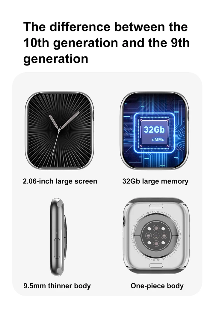 New Series 10 For Apple Watch 10 GPS Smart Watch 16G Memory Music Video NFC Bluetooth Call Waterproof Smartwatch For Android IOS - onlinemegasale.com