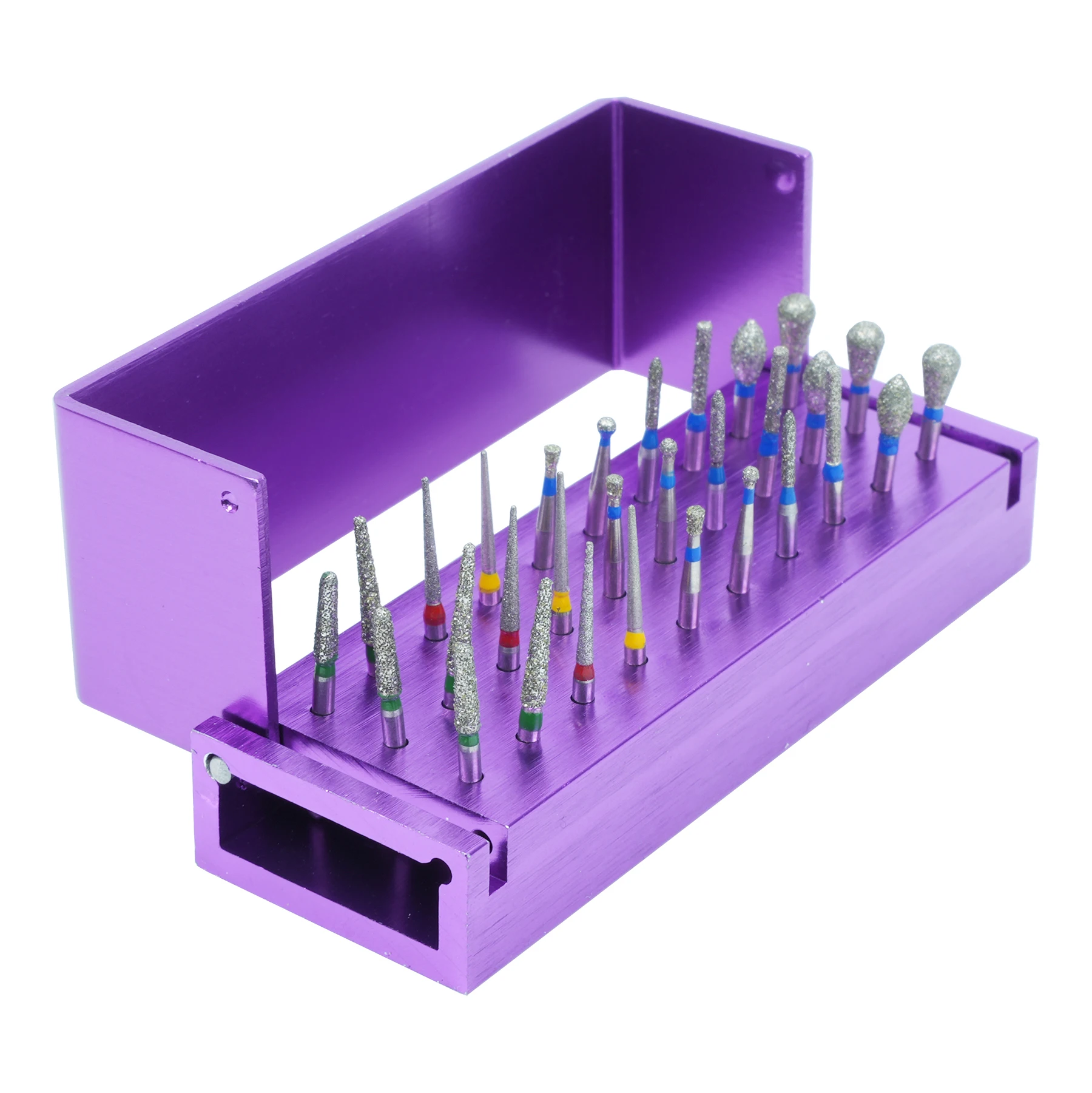 30pcs/Set Dental Diamond Burs Drill Disinfection Block High Speed Handpiece Burs Holder Aluminium Instrument Dentistry Tools - onlinemegasale.com 30pcs/Set Dental Diamond Burs Drill Disinfection Block High Speed Handpiece Burs Holder Aluminium Instrument Dentistry Tools - onlinemegasale.com
