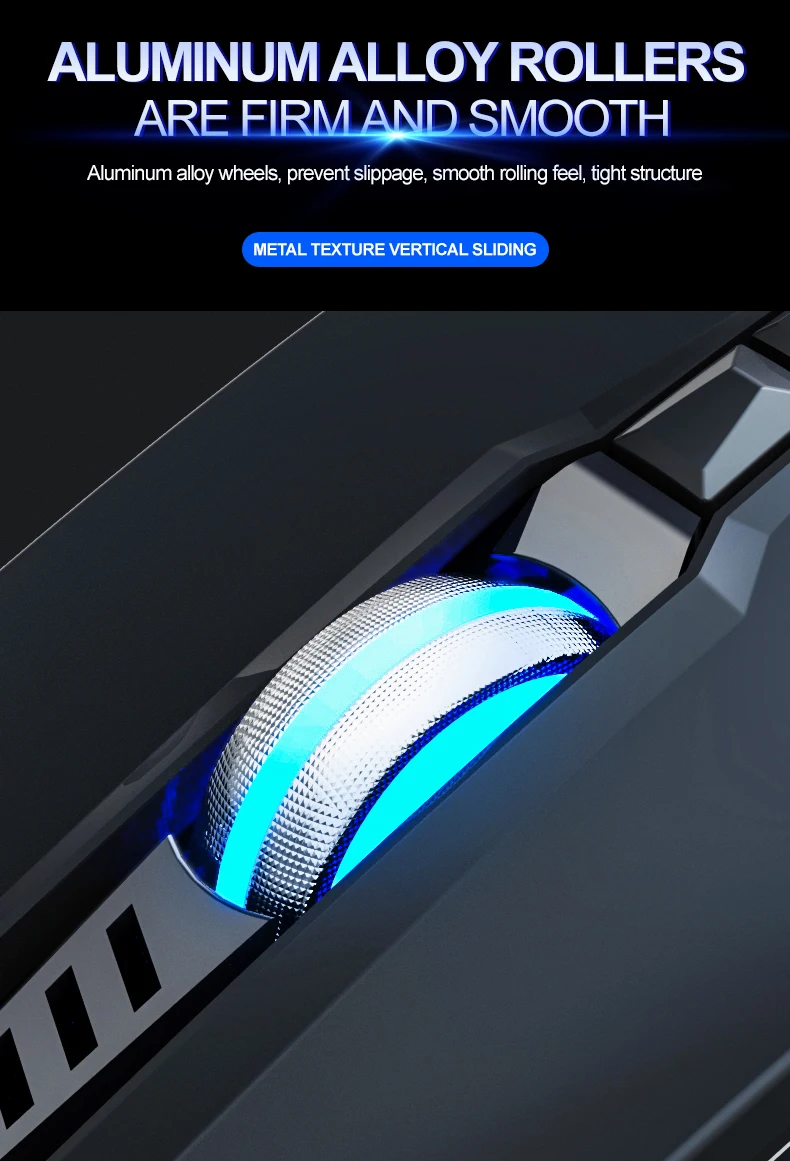 T-WOLF Mechanical Gaming Mouse Mechanical Esports Game Wired Backlit Mouse Laptop Suitable for Metal Rollers - onlinemegasale.com