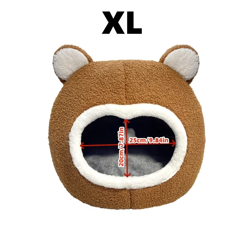 Brown Cat Bed Cozy Pet Tent - onlinemegasale.com