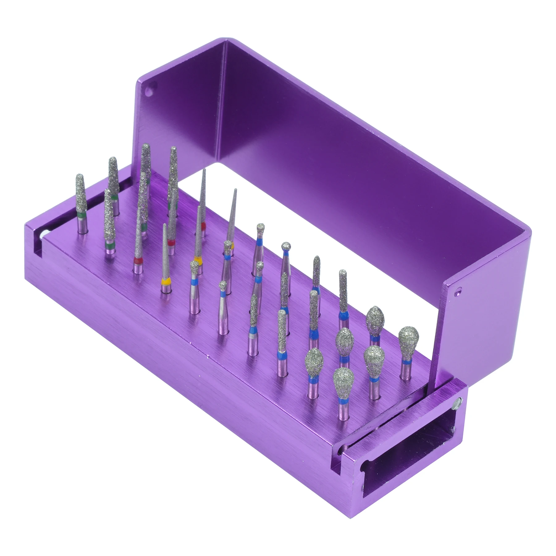 30pcs/Set Dental Diamond Burs Drill Disinfection Block High Speed Handpiece Burs Holder Aluminium Instrument Dentistry Tools - onlinemegasale.com 30pcs/Set Dental Diamond Burs Drill Disinfection Block High Speed Handpiece Burs Holder Aluminium Instrument Dentistry Tools - onlinemegasale.com