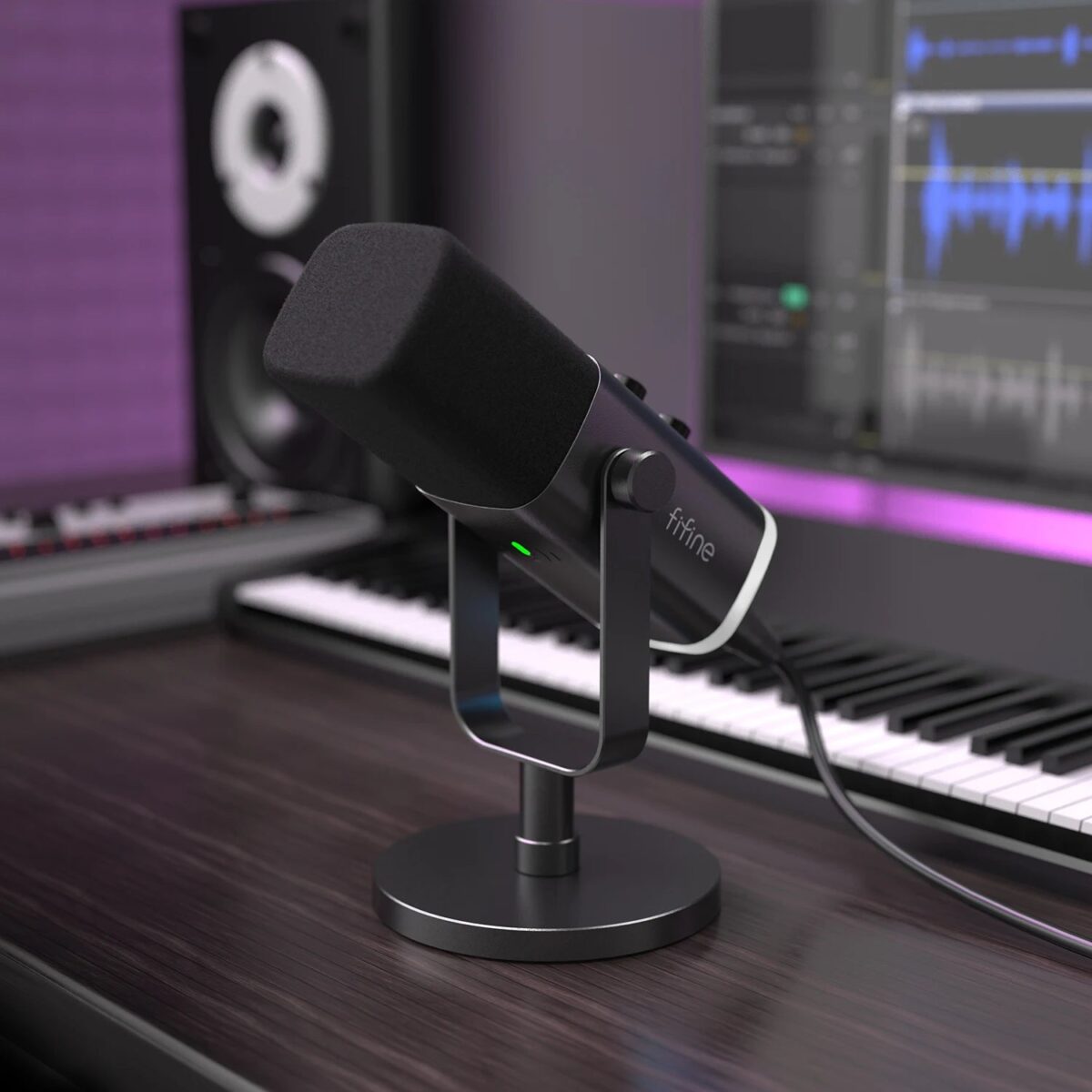 FIFINE USB/XLR Dynamic Microphone with Touch Mute Button,Headphone jack,I/O Controls,for PC PS5/4 mixer,Gaming MIC Ampligame AM8 - onlinemegasale.com