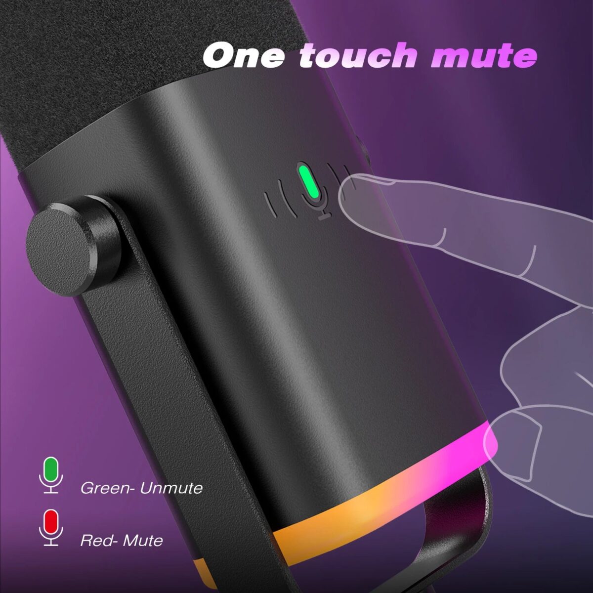 FIFINE USB/XLR Dynamic Microphone with Touch Mute Button,Headphone jack,I/O Controls,for PC PS5/4 mixer,Gaming MIC Ampligame AM8 - onlinemegasale.com
