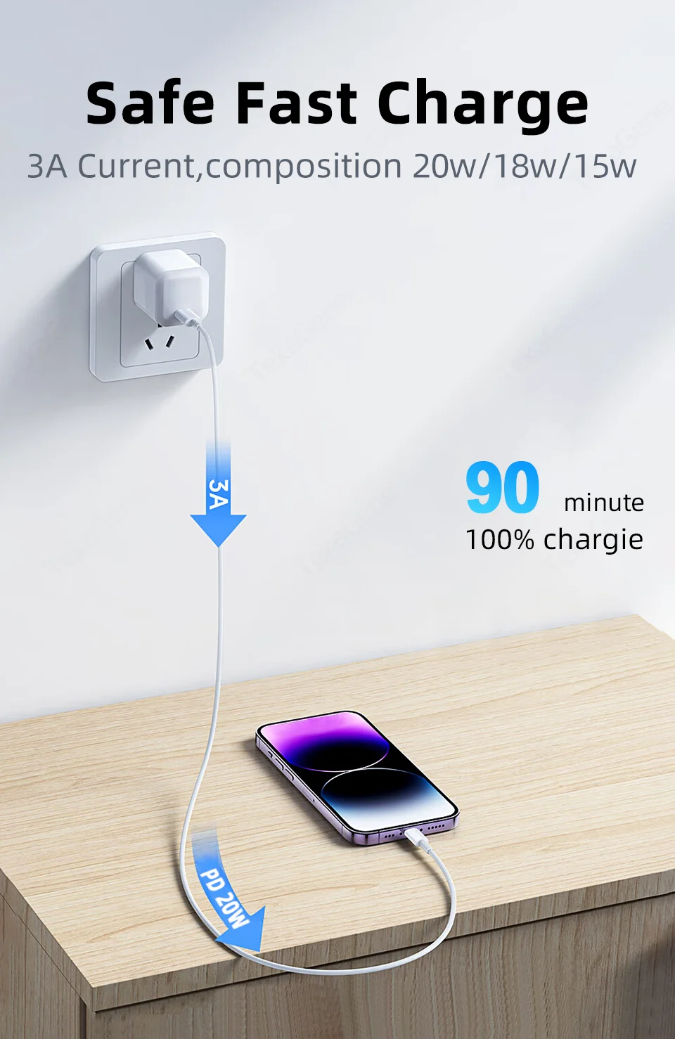 MFI Certification PD 3.0 Type-C to Lighting 20W Fast Charging Cable Charger Data Wire For iPhone 14 13 12 Pro Max iPad AirPods - onlinemegasale.com MFI Certification PD 3.0 Type-C to Lighting 20W Fast Charging Cable Charger Data Wire For iPhone 14 13 12 Pro Max iPad AirPods - onlinemegasale.com