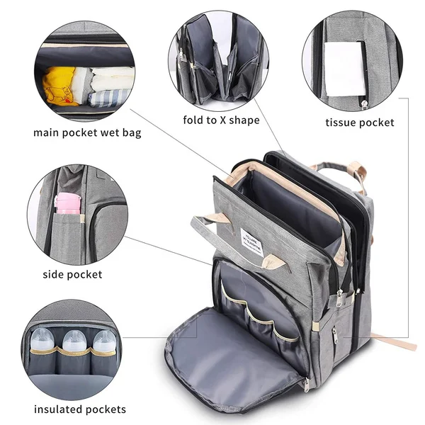 Portable Baby Folding Bed Travel Bag - onlinemegasale.com
