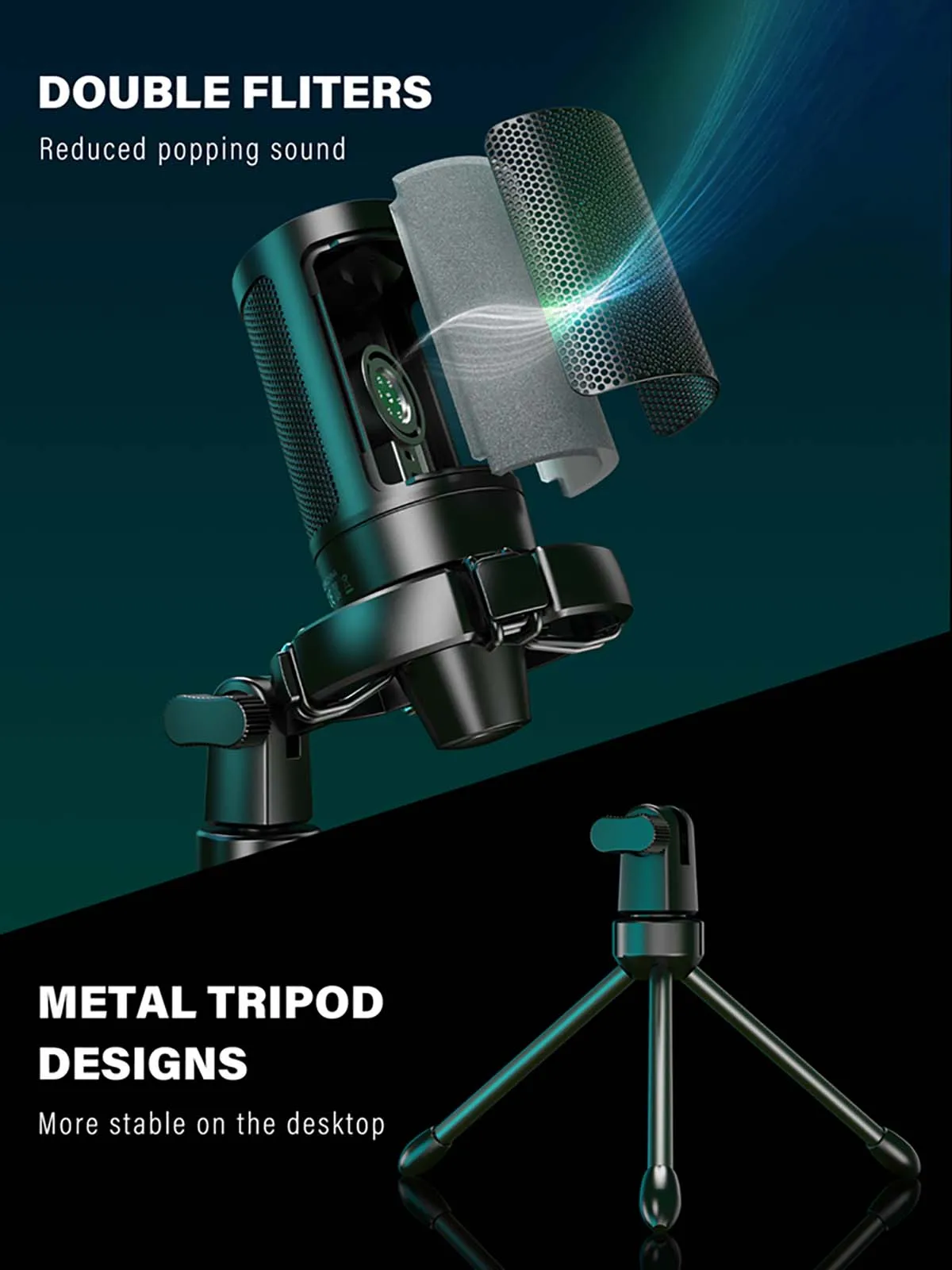 AmpliGame by FIFINE RGB USB Gaming Microphone with Light-touch Mute,Condenser Mic with Tripod for PC,PS4/5,Laptop Streaming-A2 - onlinemegasale.com AmpliGame by FIFINE RGB USB Gaming Microphone with Light-touch Mute,Condenser Mic with Tripod for PC,PS4/5,Laptop Streaming-A2 - onlinemegasale.com