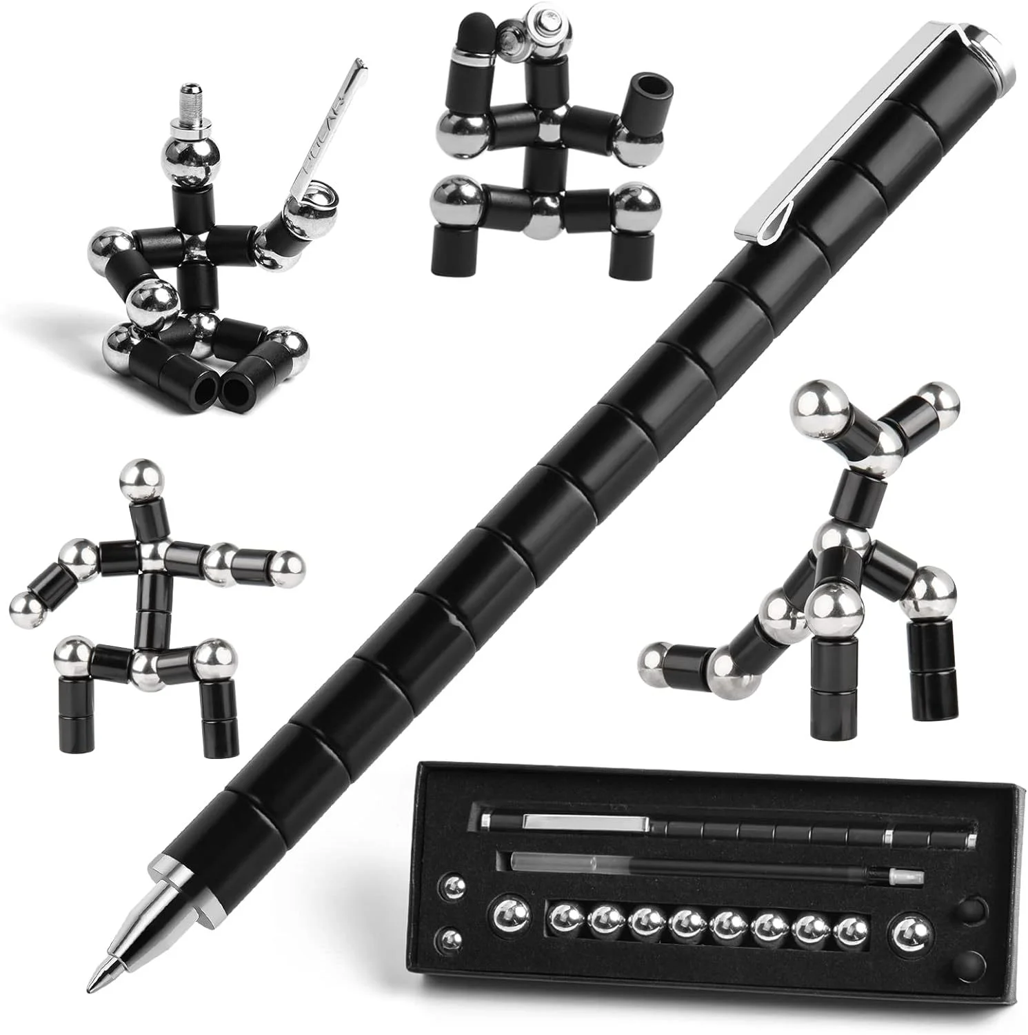 Decompression magnetic pen, fidgeting magnetic pen, multifunctional novel pen for relieving fidgety pressure, a gift for friends - onlinemegasale.com