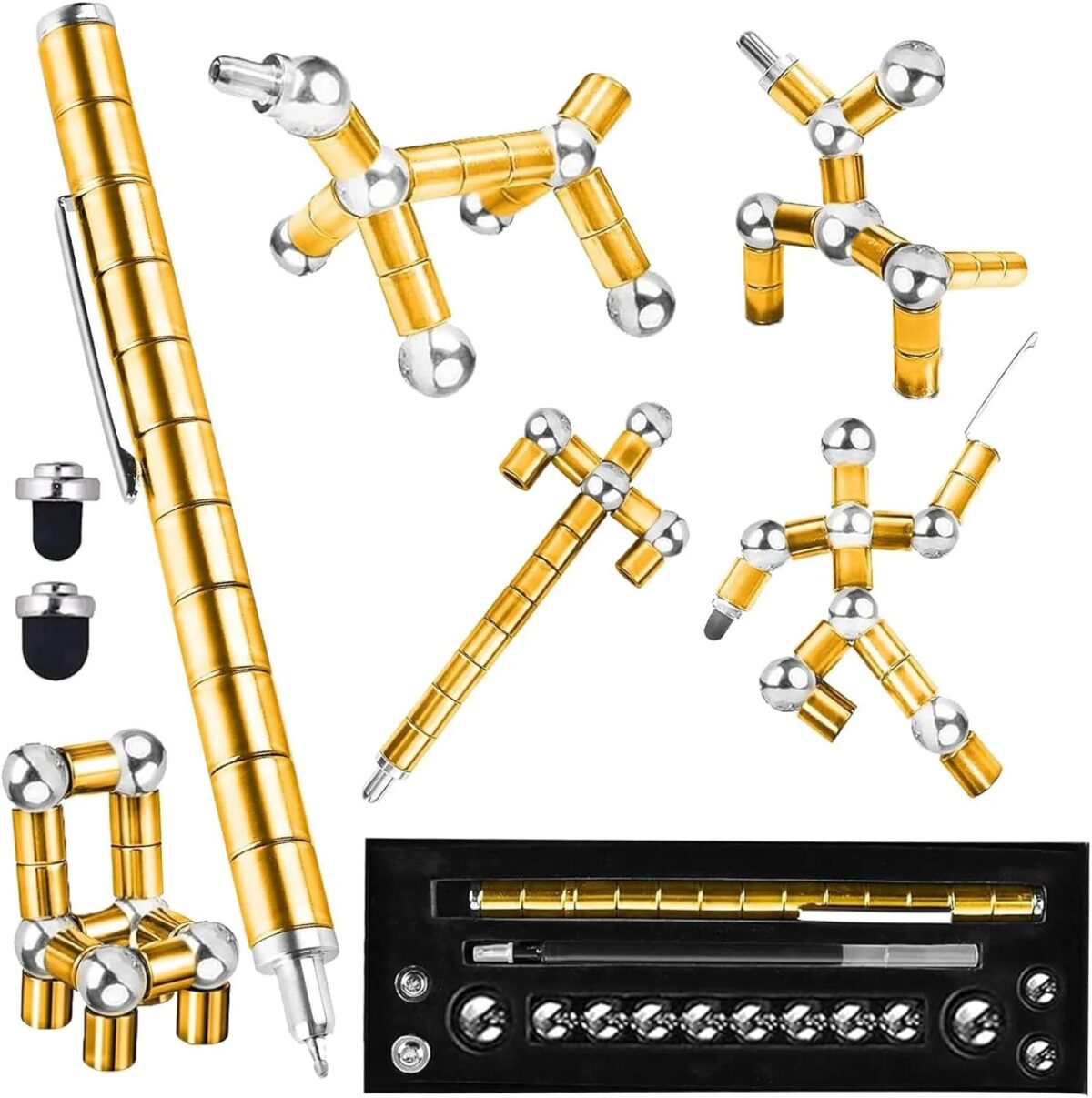 Decompression magnetic pen, fidgeting magnetic pen, multifunctional novel pen for relieving fidgety pressure, a gift for friends - onlinemegasale.com