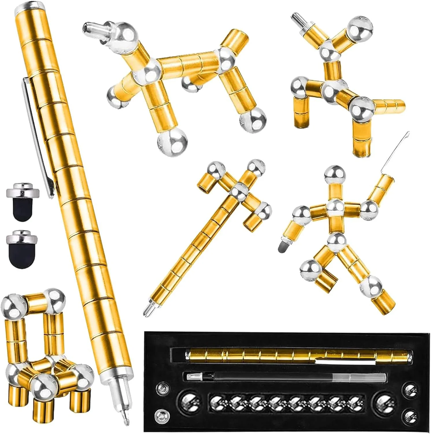 Decompression magnetic pen, fidgeting magnetic pen, multifunctional novel pen for relieving fidgety pressure, a gift for friends - onlinemegasale.com