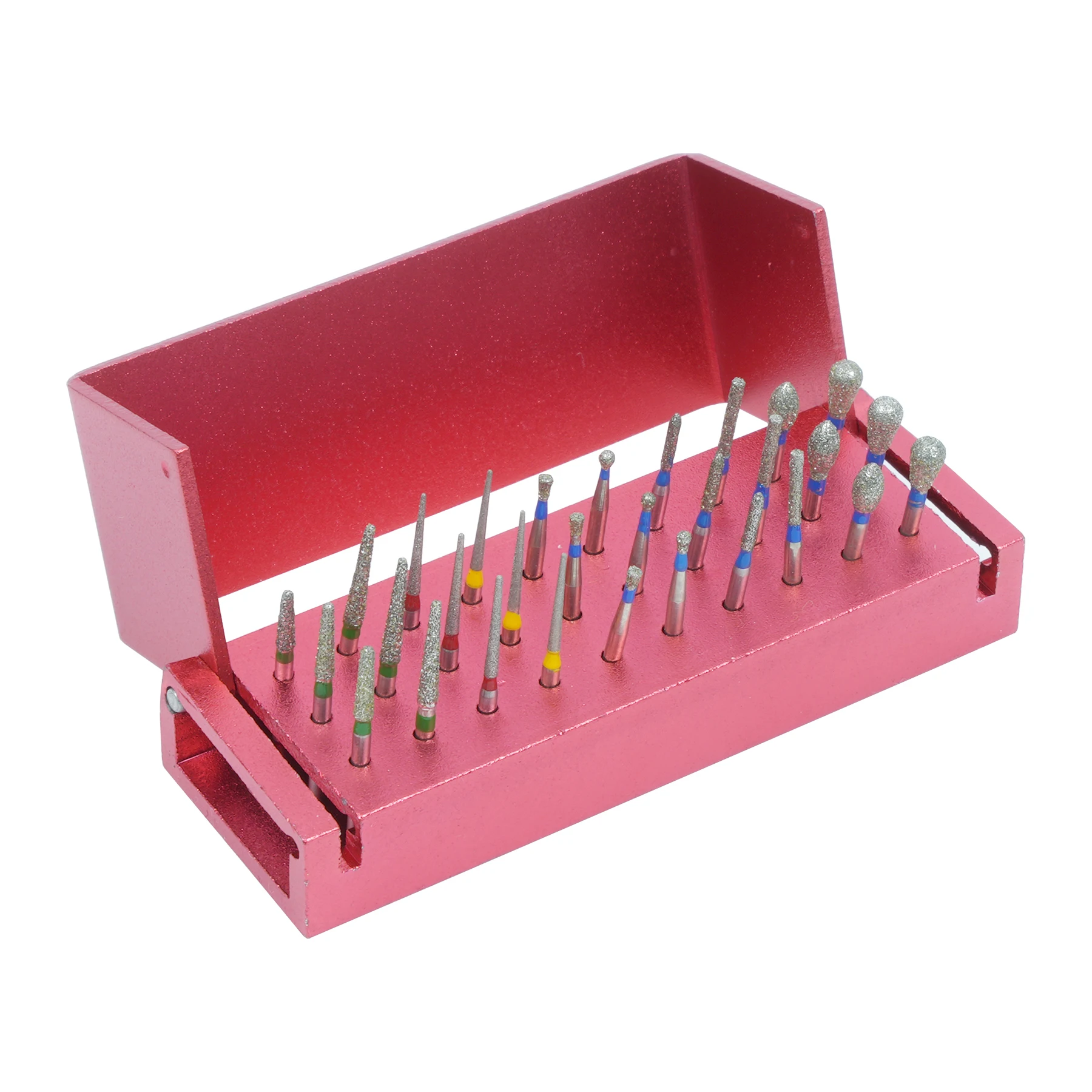 30pcs/Set Dental Diamond Burs Drill Disinfection Block High Speed Handpiece Burs Holder Aluminium Instrument Dentistry Tools - onlinemegasale.com 30pcs/Set Dental Diamond Burs Drill Disinfection Block High Speed Handpiece Burs Holder Aluminium Instrument Dentistry Tools - onlinemegasale.com
