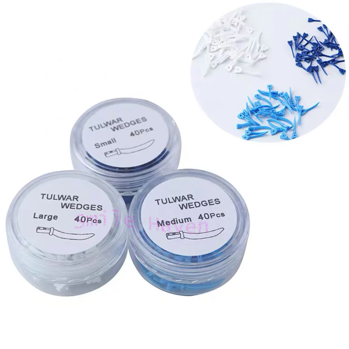 120Pcs Dental Tulwar Wedges Refill Wedge For Sectional Matrix System With Hole Disposable Plastic Wedges S/M/L Dentistry Product - onlinemegasale.com