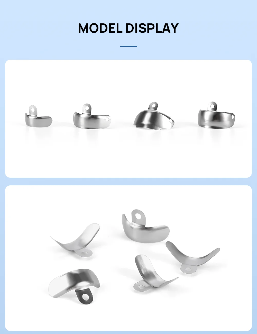 50PCS Dental Matrix Bands Sectional Contoured Metal Matrices For Teeth Replacement Dentistry Material - onlinemegasale.com