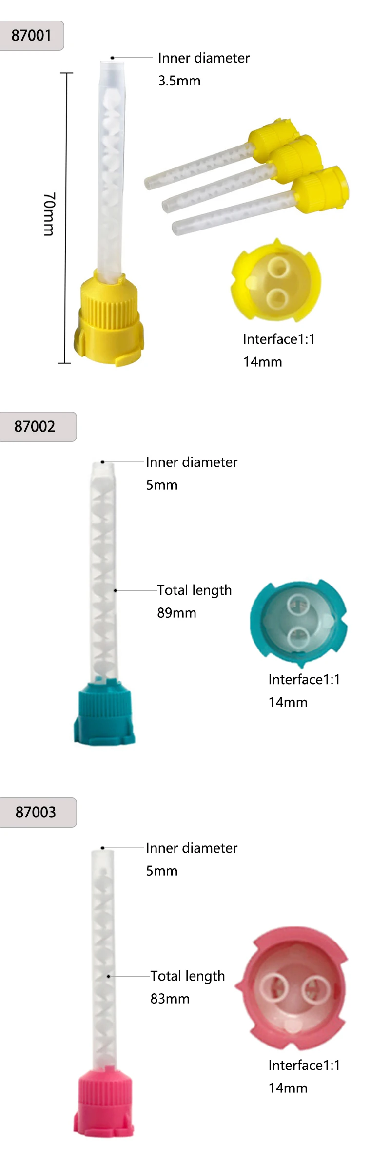 50/100PCS Dental Mixing Tips Silicone Rubber Mixing Tip Dental Impression Materials Mixing Tube Denture Laboratory Color Tubes - onlinemegasale.com 50/100PCS Dental Mixing Tips Silicone Rubber Mixing Tip Dental Impression Materials Mixing Tube Denture Laboratory Color Tubes - onlinemegasale.com