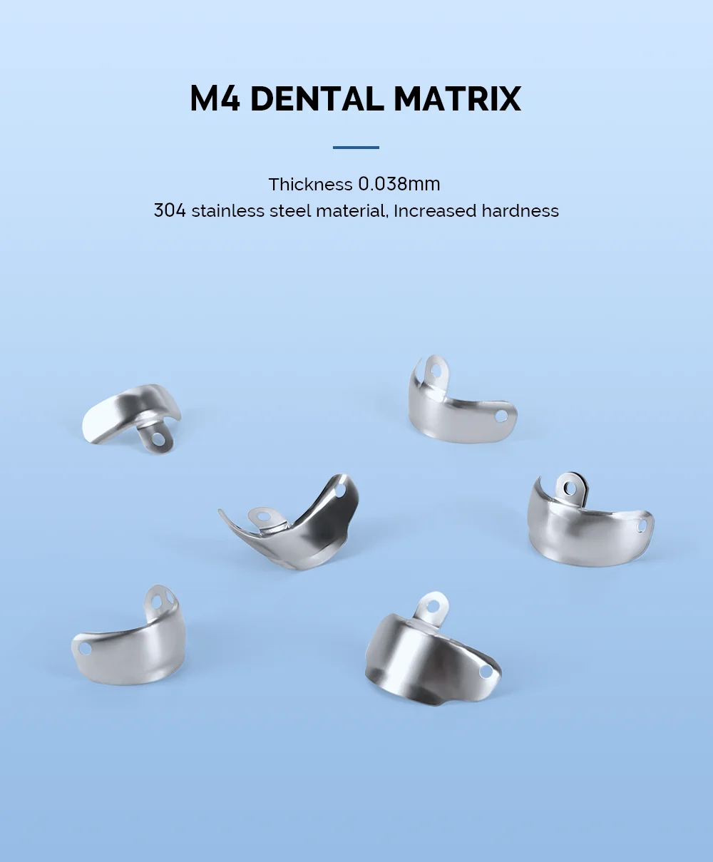50PCS Dental Matrix Bands Sectional Contoured Metal Matrices For Teeth Replacement Dentistry Material - onlinemegasale.com