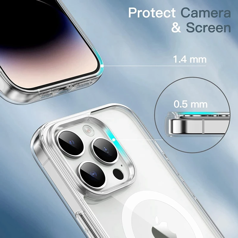Clear Phone Case For iPhone 11 12 13 14 15 Pro Max For Magsafe Magnetic Wireless Charging Magsafe Case 7 8 XR XsMax Cover Case - onlinemegasale.com