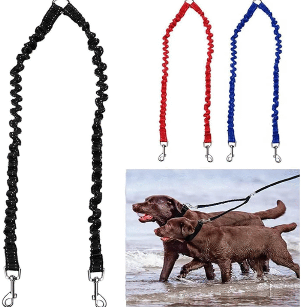 Double Dog Lead for Hiking/Walking & Comfort Grip