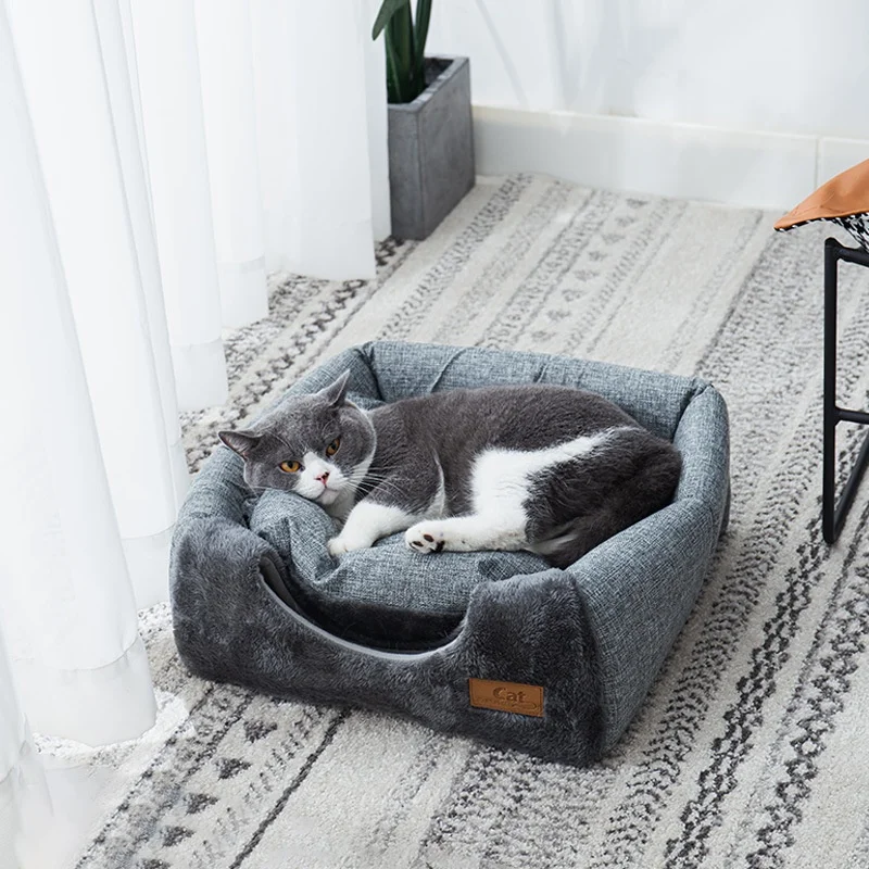 Triangle Cat Nest Closed Bed - onlinemegasale.com