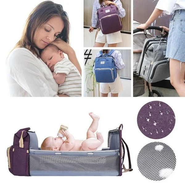 Portable Baby Folding Bed Travel Bag - onlinemegasale.com