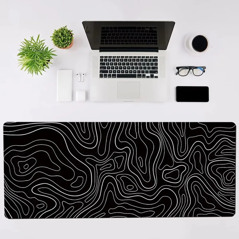 Large Extended Gaming Mouse Pad with Non-Slip Rubber Base,Topographic Design,for Full Desk Keyboard and Mouse Support - onlinemegasale.com Large Extended Gaming Mouse Pad with Non-Slip Rubber Base,Topographic Design,for Full Desk Keyboard and Mouse Support - onlinemegasale.com