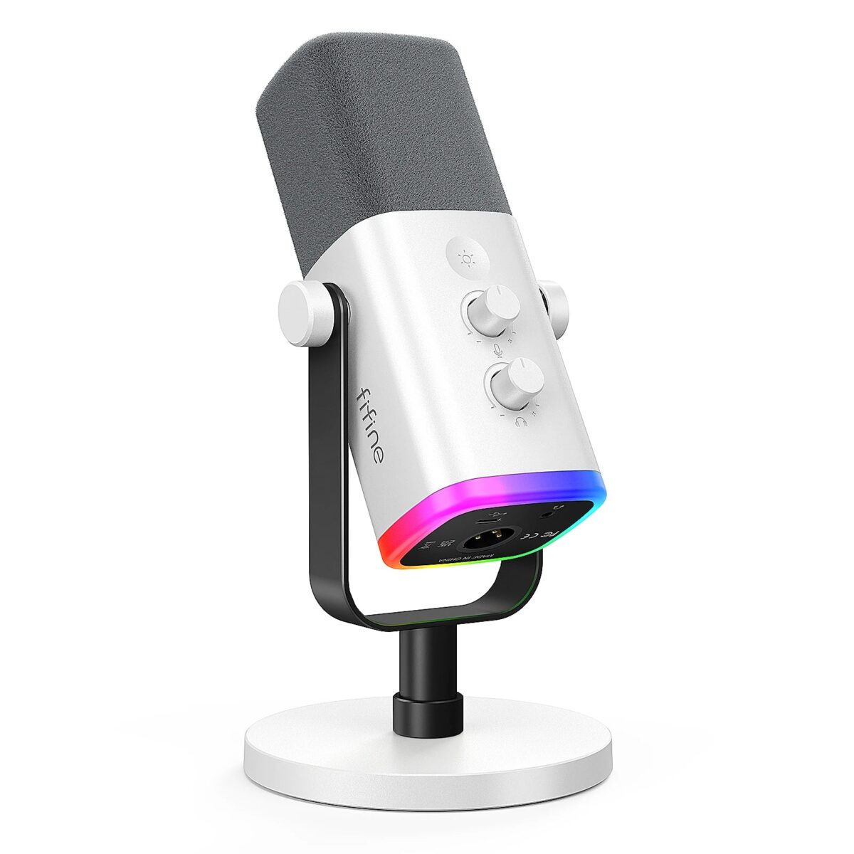 FIFINE USB/XLR Dynamic Microphone with Touch Mute Button,Headphone jack,I/O Controls,for PC PS5/4 mixer,Gaming MIC Ampligame AM8 - onlinemegasale.com