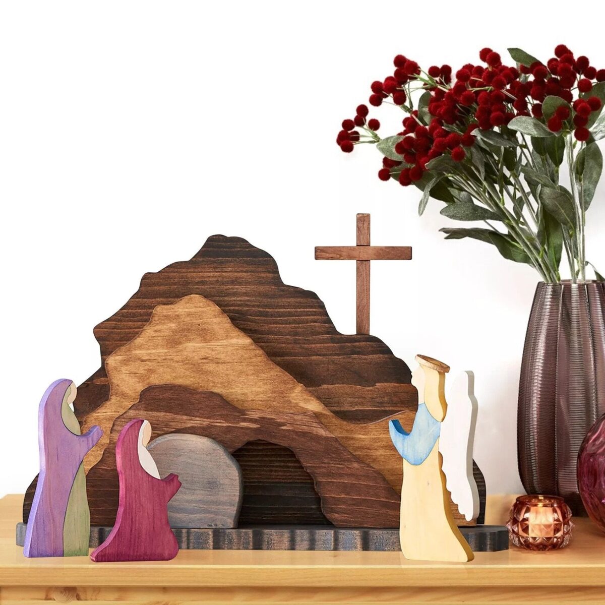Easter Scene Wooden Decoration - onlinemegasale.com
