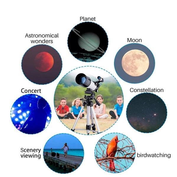 Professional HD 100X Beginners & Kids Telescope With Smartphone Holder - onlinemegasale.com Professional HD 100X Beginners & Kids Telescope With Smartphone Holder - onlinemegasale.com