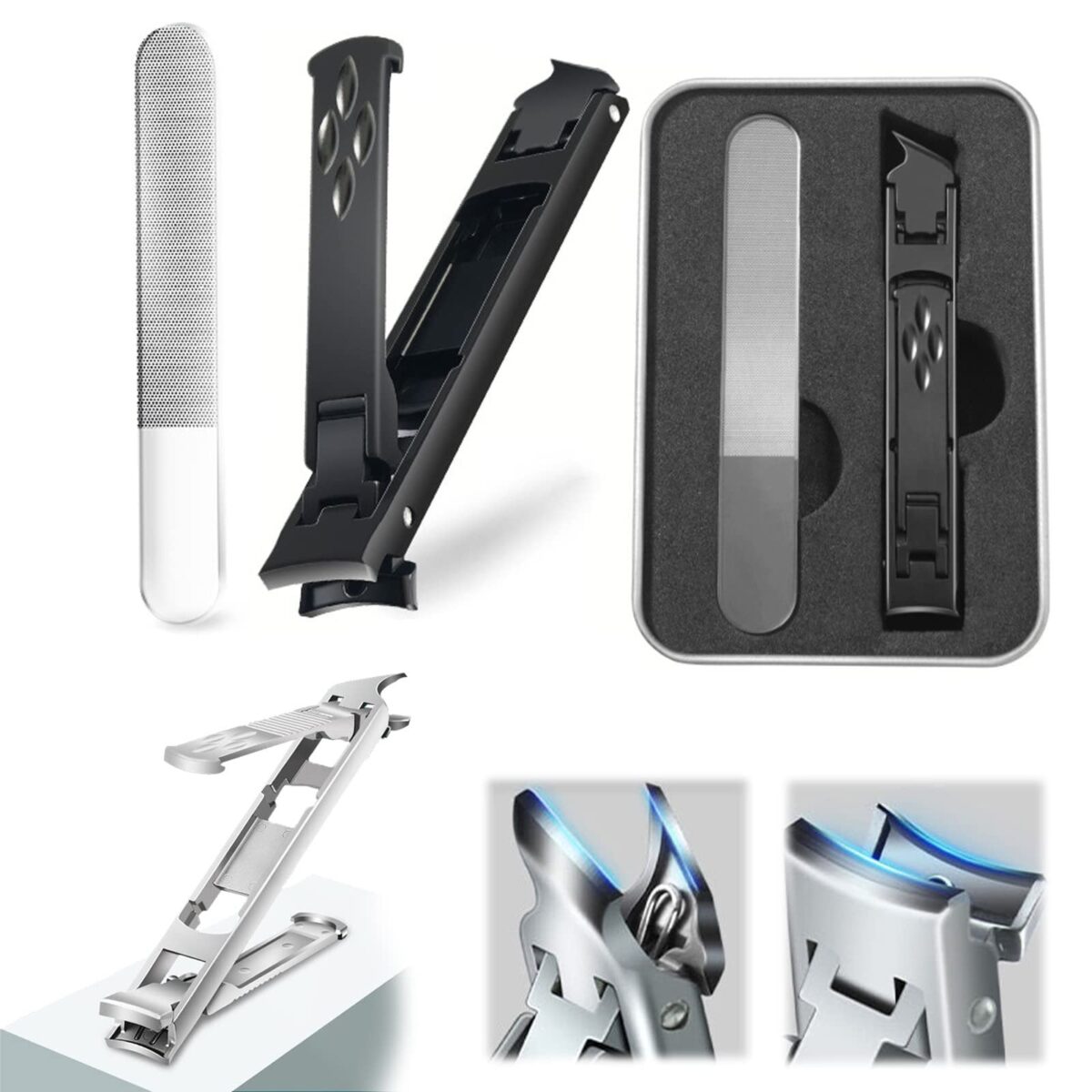 Foldable Double-Ended Nail Clipper Tool - onlinemegasale.com