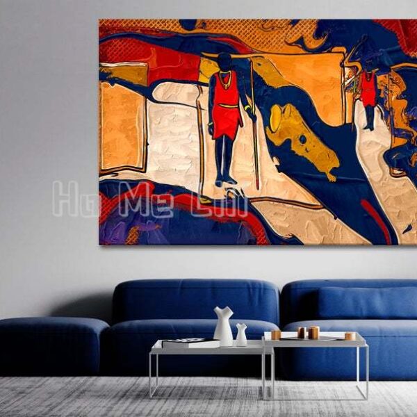 Abstract Afrocentric Art Marble Print Amazing African Wall Decor Canvas West Home Decor