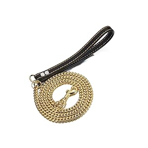 Gold Cuban Link Chain Dog Leash
