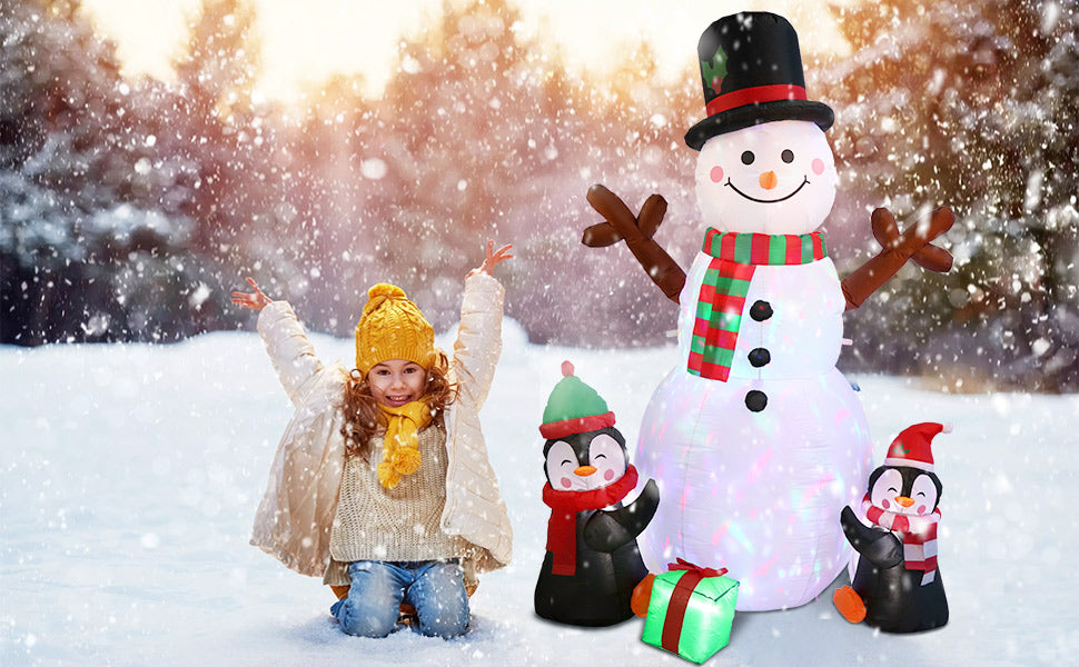 6ft Christmas Inflatable Snowman with Light Xmas Air Blown Outdoor Decoration - onlinemegasale.com 6ft Christmas Inflatable Snowman with Light Xmas Air Blown Outdoor Decoration - onlinemegasale.com