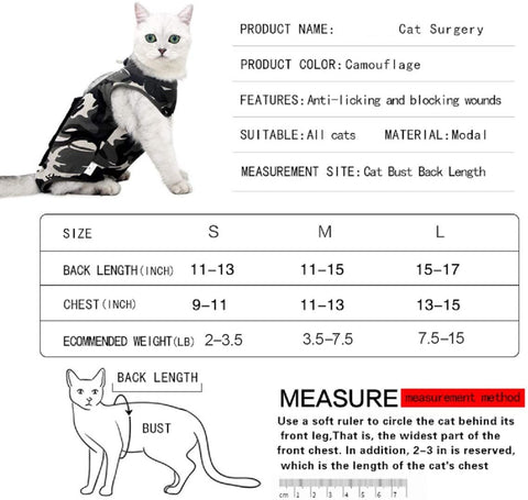 Cat Wound Surgery Recovery Suit - onlinemegasale.com