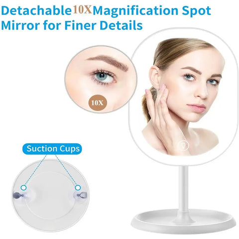 Magnifying Makeup Mirror USB Rechargeable 180-Degree Rotation - onlinemegasale.com