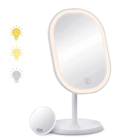 Magnifying Makeup Mirror USB Rechargeable 180-Degree Rotation - onlinemegasale.com