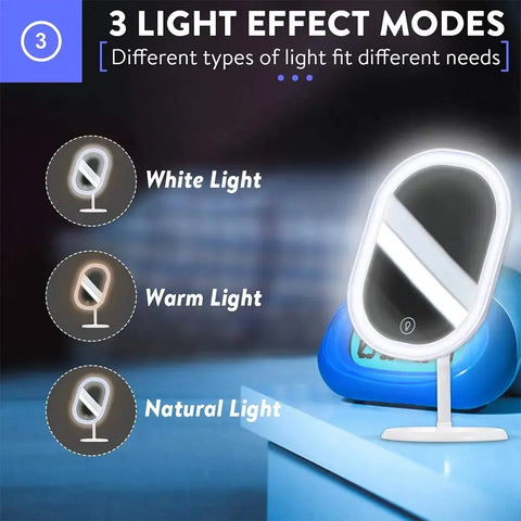 Magnifying Makeup Mirror USB Rechargeable 180-Degree Rotation - onlinemegasale.com