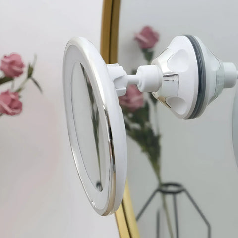 10x Magnifying Lighted Makeup Mirror with 360° Rotation - onlinemegasale.com