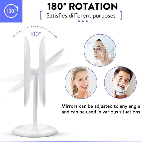 Magnifying Makeup Mirror USB Rechargeable 180-Degree Rotation - onlinemegasale.com