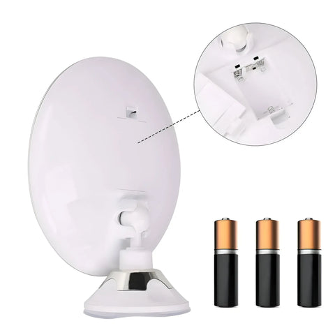 10x Magnifying Lighted Makeup Mirror with 360° Rotation - onlinemegasale.com