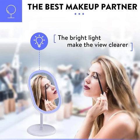 Magnifying Makeup Mirror USB Rechargeable 180-Degree Rotation - onlinemegasale.com