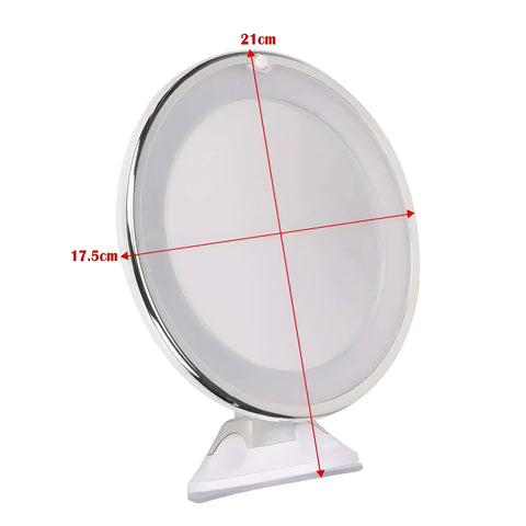 10x Magnifying Lighted Makeup Mirror with 360° Rotation - onlinemegasale.com