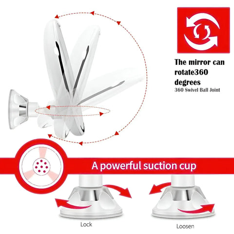 10x Magnifying Lighted Makeup Mirror with 360° Rotation - onlinemegasale.com