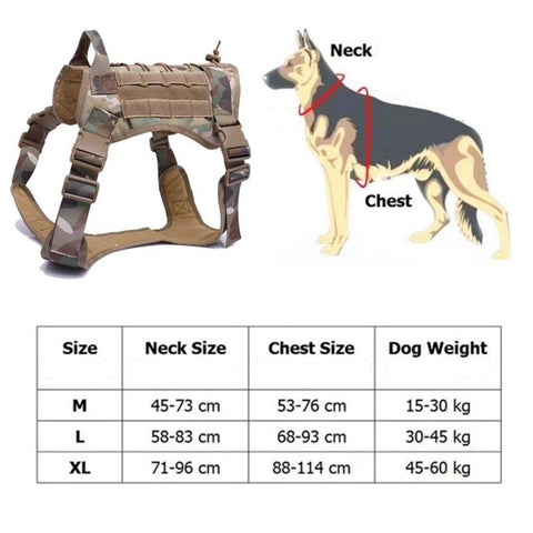 Tactical Breathable Adjustable Dog Vest harness - onlinemegasale.com