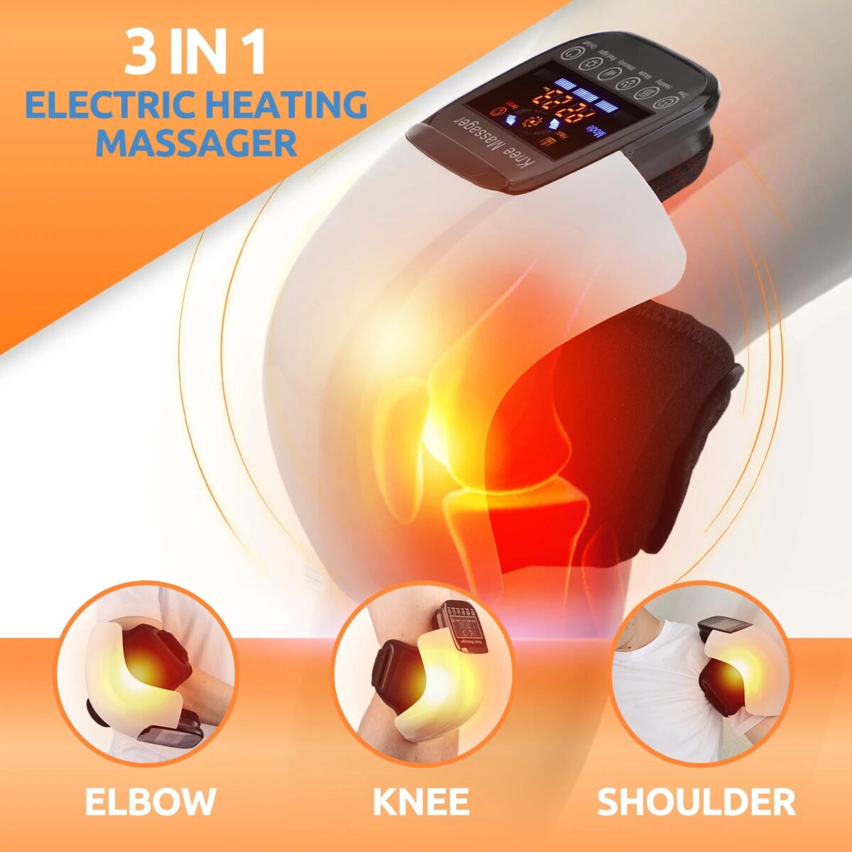 Electric Infrared Heating Knee Joint Massager - Doctors Recommended - onlinemegasale.com