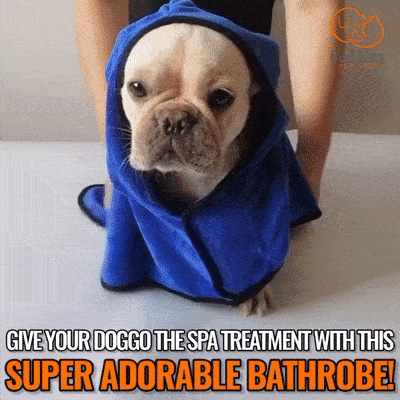 Dog Bathrobe Super Absorbent Bath Drying Towel - onlinemegasale.com