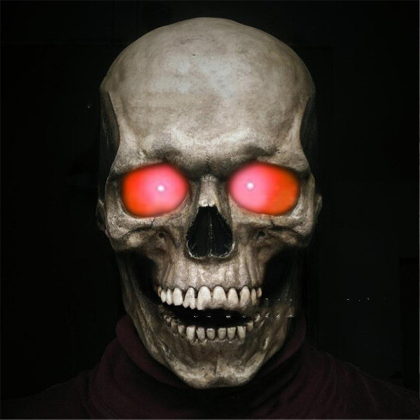 New Halloween Scary Skull With Movable Mouth And Glow - onlinemegasale.com