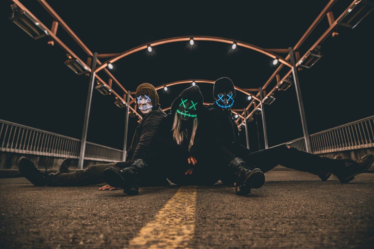 Halloween Party Cosplay LED Purge Mask - onlinemegasale.com